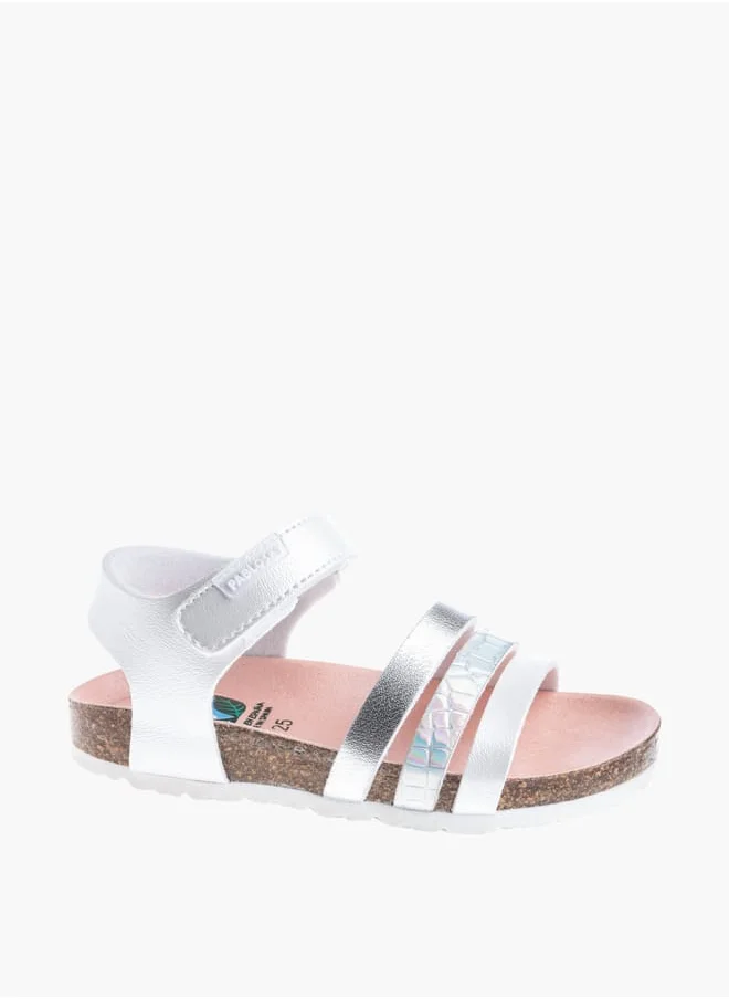 بابلوسكي Girls Strap Sandals With Hook And Loop Closure