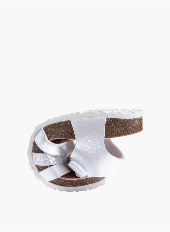 Girls Strap Sandals With Hook And Loop Closure