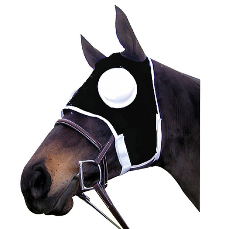 Intrepid International Horse Mask Full Cup Blinker Hood - Adjustable Polyester Training Mask for Racing, Eye Injuries, Reduce Distractions - One Size Blinders, Black - Image 2