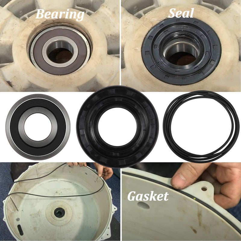Bonbo Front Load Washer Tub Bearings & Seal Kit for LG & Kenmore etc Replace 4036ER2004A 4280FR4048L 4280FR4048E 4036ER4001B Rotate Quiet Deep Groove Ball Bearings  - Image 3