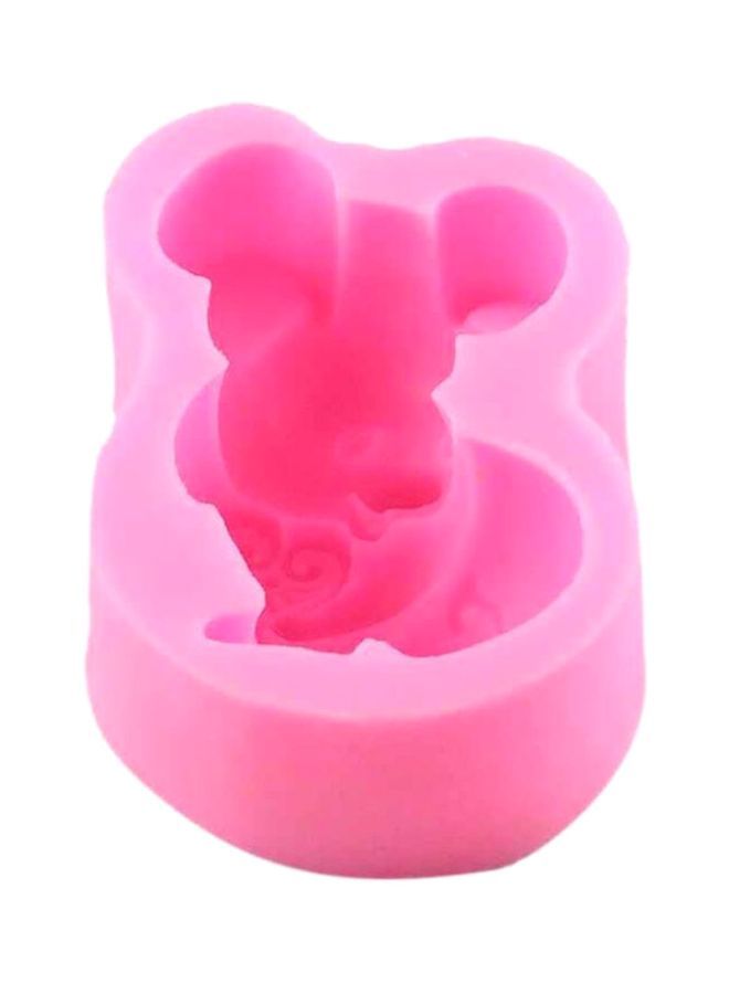 NIBEMINENT 3D Mouse Shape Fondant Silicone Mould Pink