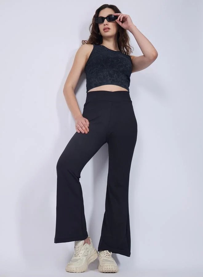 أوجيدر ليقنز واسع بخصر بنمط كروس