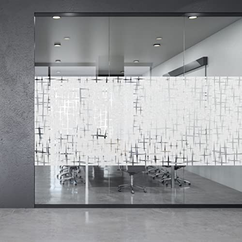 Asian Paints EzyCR8Window Frosted Glass Film Line Movement Design,Multisurface Self Adhesive Privacy Glass Film for Windows,Glass Door,Bathroom,Office,40 * 200 cm - Image 1