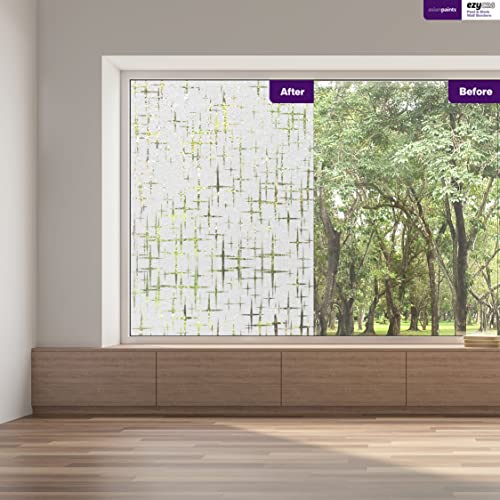 Asian Paints EzyCR8Window Frosted Glass Film Line Movement Design,Multisurface Self Adhesive Privacy Glass Film for Windows,Glass Door,Bathroom,Office,40 * 200 cm - Image 3
