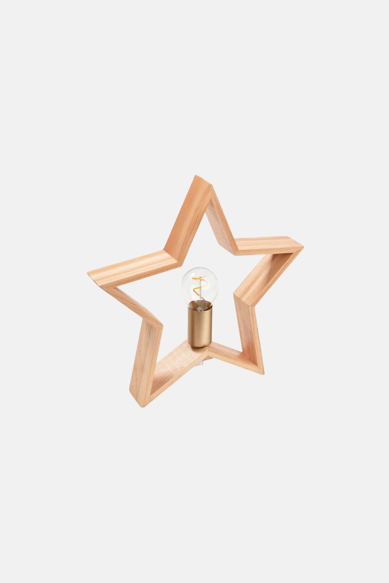 Tchibo LED Wooden Star, Beige  - Image 2