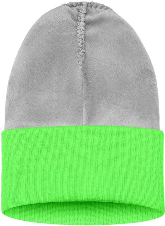 ATNKE Kids LED Lighted Beanie Hat, USB Rechargeable 4 LED Running Headlamp Lined Fleece Cap Gifts for Boys and Girls/#Fluorescent Green - Image 4