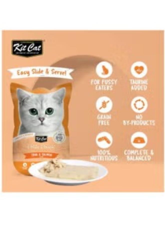 كيت كات طعام قطط رطب بنكهة التونا و السالمون للقطط البالغة 6 أكياس بوزن 70 جرام - Image 4