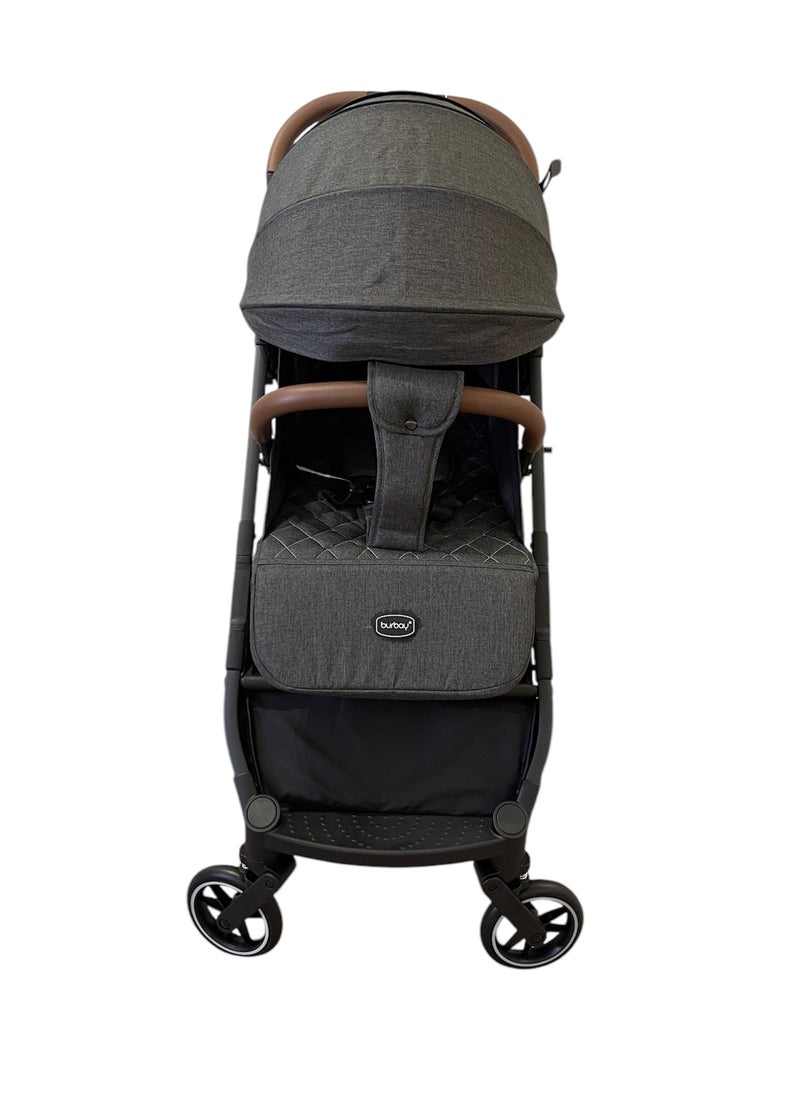 burbay Stylish Travel Stroller Lightweight Aluminum Frame One Second Fold with Hand Cart Perfect for Airplane Cabin  - Image 2
