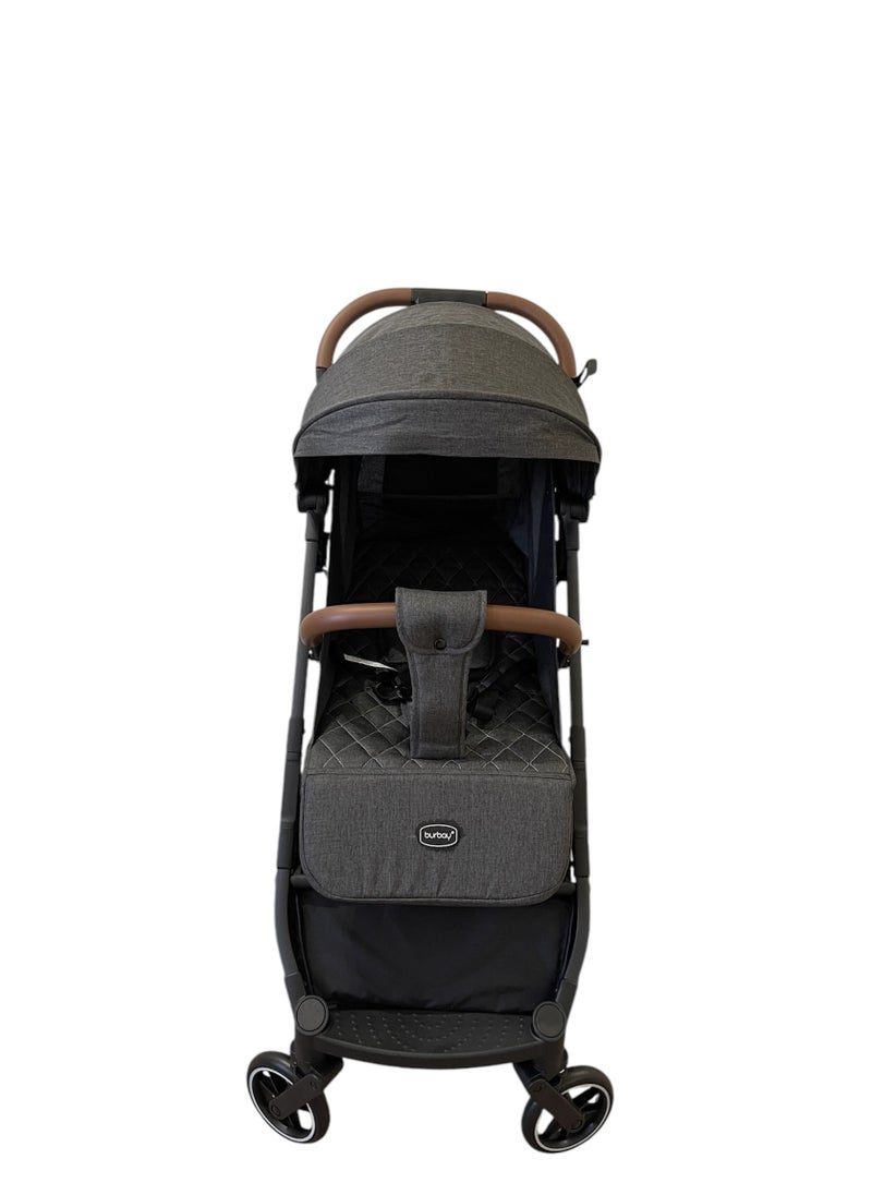 burbay Stylish Travel Stroller Lightweight Aluminum Frame One Second Fold with Hand Cart Perfect for Airplane Cabin  - Image 3