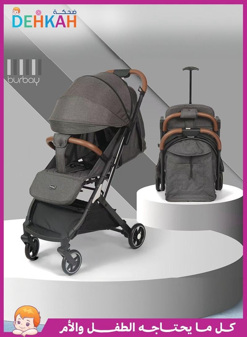 بورباي عربة أطفال بورباي الطي السريع – خفيفة الوزن، قابلة للطي خلال ثانية، مناسبة للطيران - Image 1