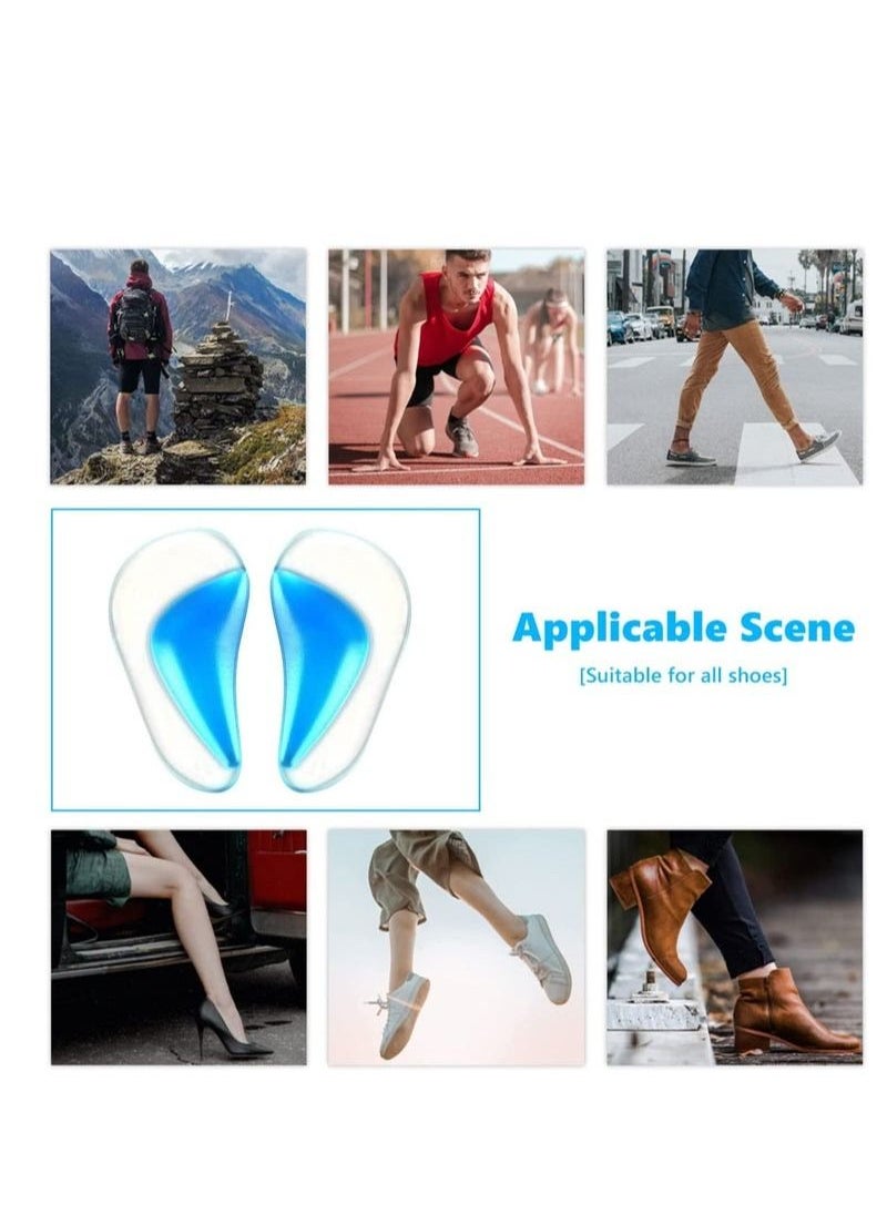 Generic - Arch Support Shoe Insoles for Flat Feet, Gel Inserts Plantar Fasciitis, Adhesive Pad Feet Relieve Pressure and Pain Women Men 3 Pairs - Image 1