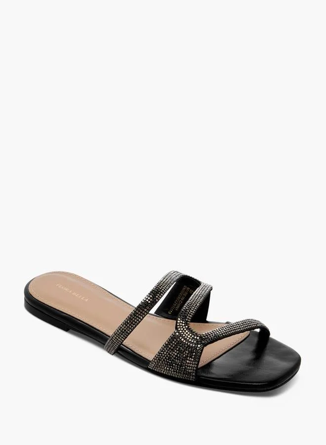 فلورا بيلا من شو إكسبرس صنادل نسائية مزينة سهلة الارتداء