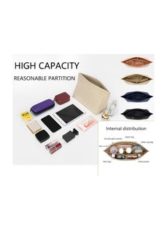 Skycare Skycare Purse Organizer Insert for Longchamp Le Pliage Large Tote - Premium Felt Organizer for Perfectly Organized Essentials BEIGE  - Image 5