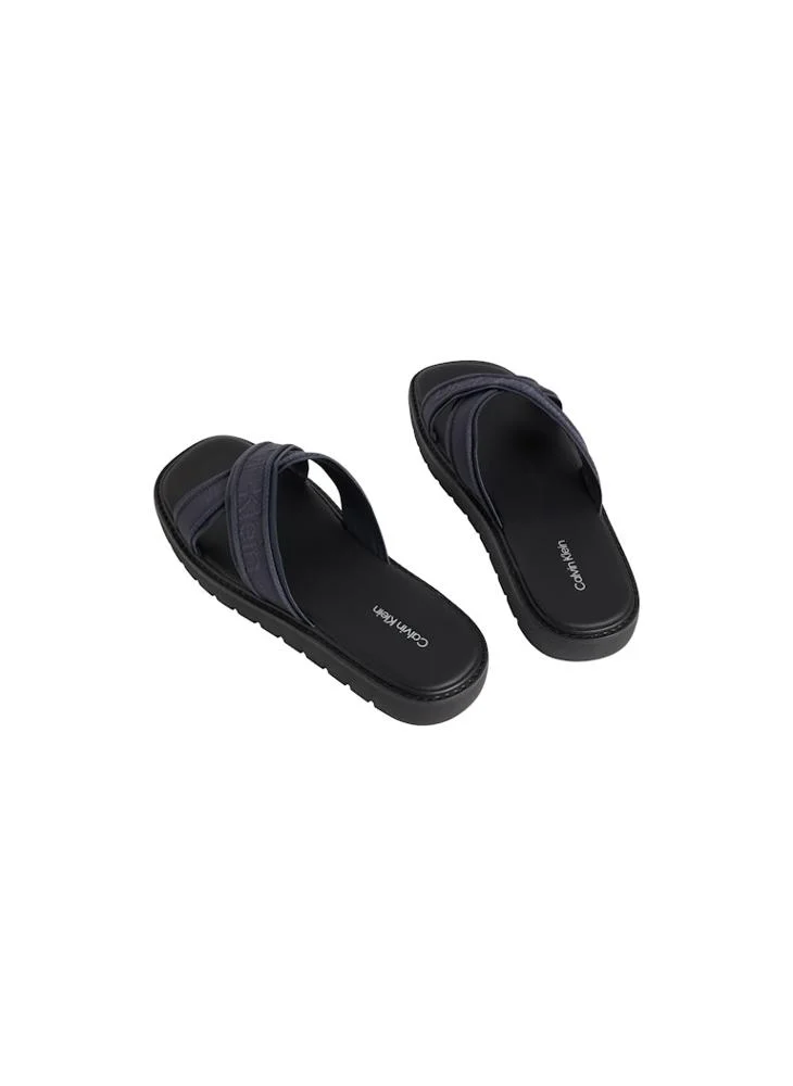 CALVIN KLEIN  Square Molded X-Cross Webbed Straps Sandals for Men | Best Price UAE