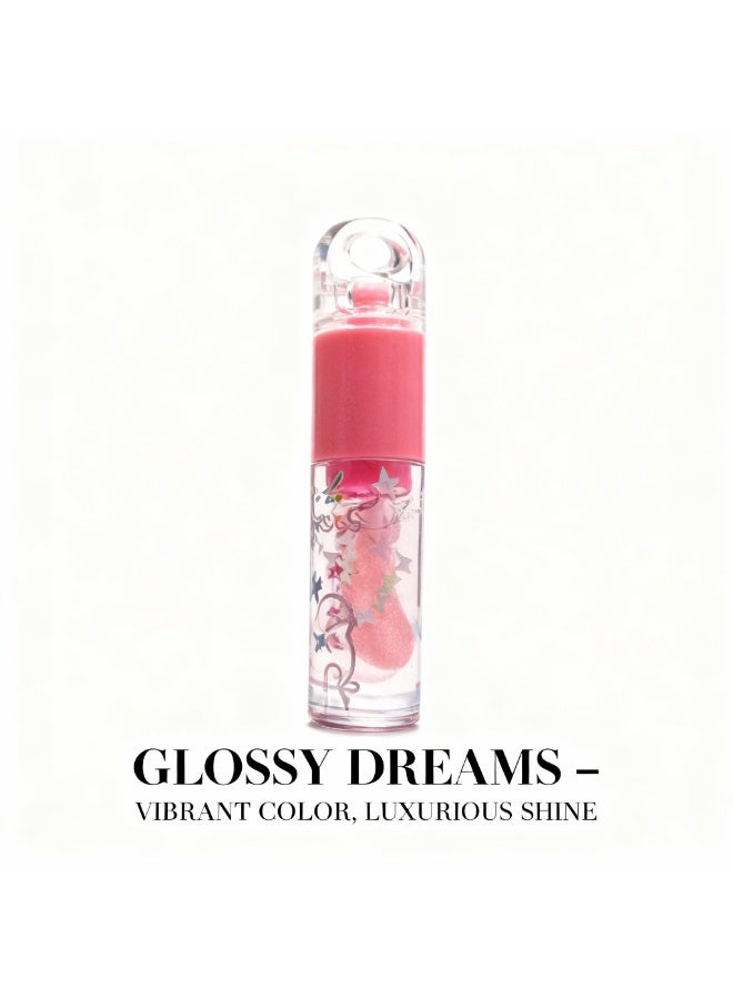 لاكي ملمع الشفاه الوردي مع تعليقة الدبدوب - Image 4