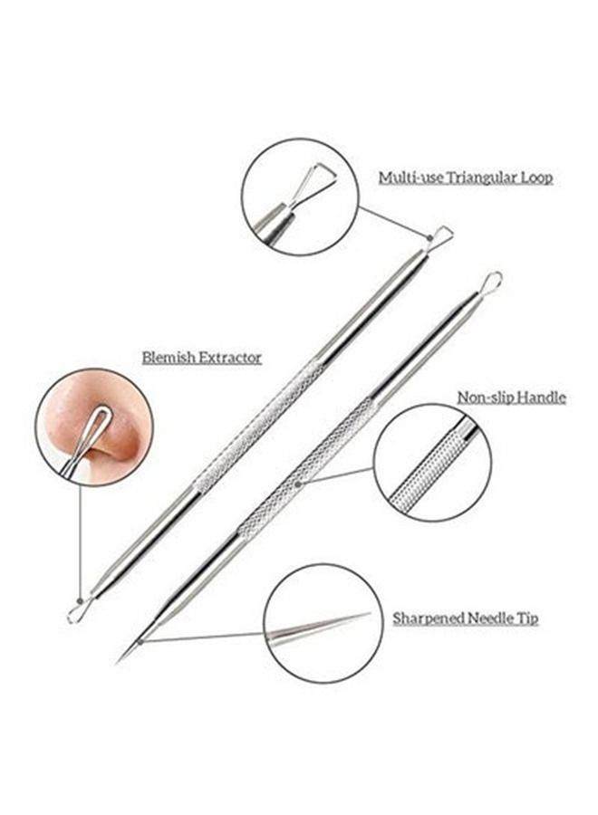 جينتيك طقم أدوات إزالة الرؤوس السوداء لحب الشباب مكون من 5 قطع فضي - Image 3