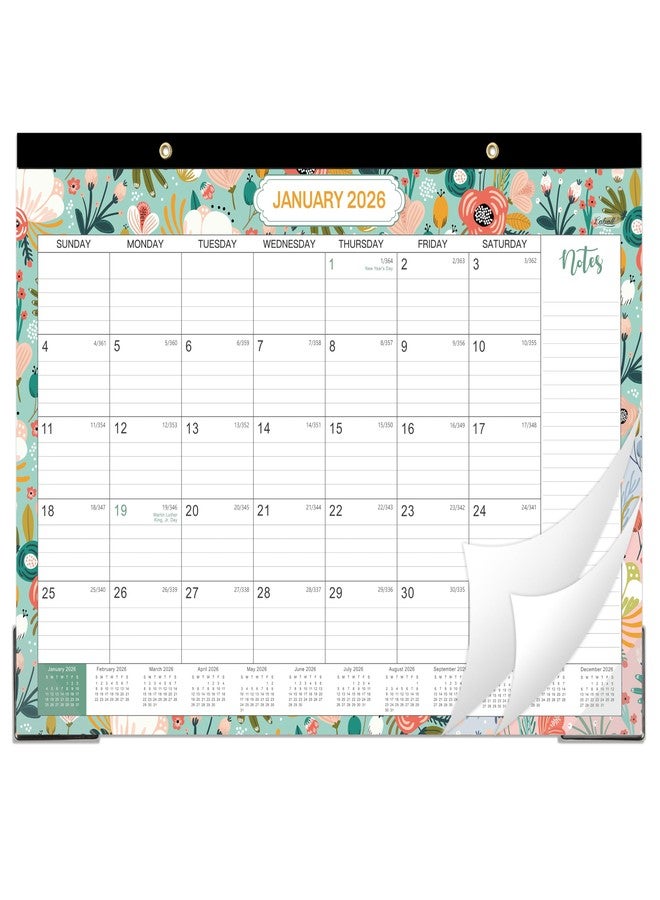 Coboll 2026 Desk Calendar - 2026 Calendar from Jan. 2026 - Dec. 2026, 12 Monthly Desk Calendar 2026 Large 12" x 17", Ruled Block, To-do List & Note - Image 1