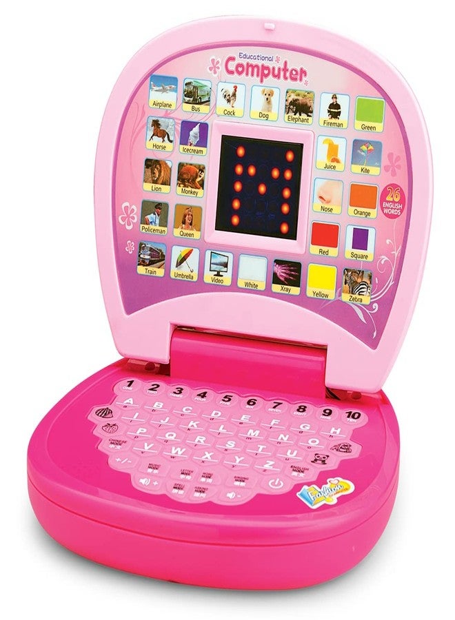 Plutofit Educational Learning Laptop Toy with LED Display, Music Effect Learning Alphabet and Numbers Mini Laptop Toy Computer for Kids - Image 1