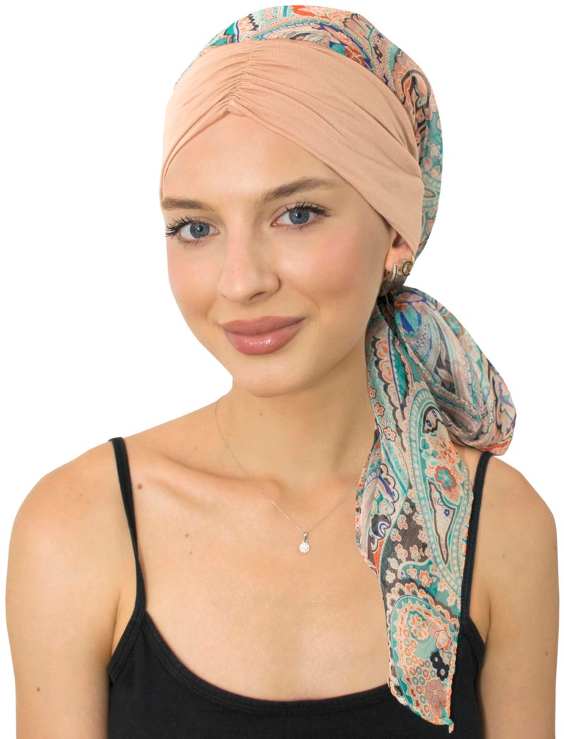 CAPLORD Chemo Headwrap for Women Turban Headwear for Cancer Patients Skull Cap Hair Loss Cover Lightweight Head Covering Hat - Image 1