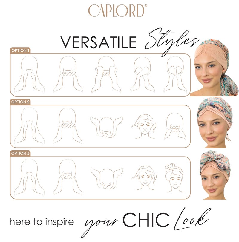 CAPLORD Chemo Headwrap for Women Turban Headwear for Cancer Patients Skull Cap Hair Loss Cover Lightweight Head Covering Hat - Image 3