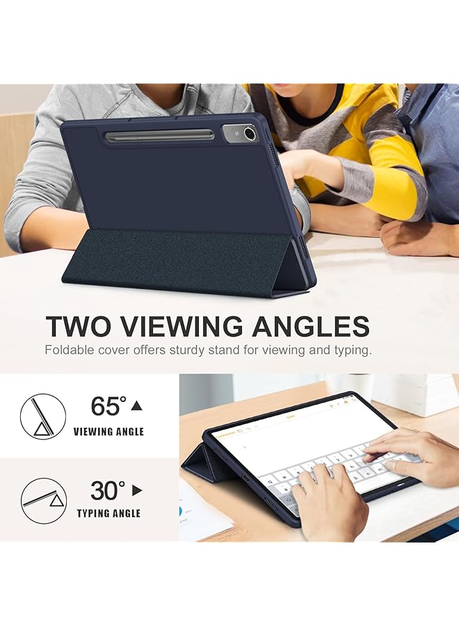 erorex For Lenovo Tab P12 Case P12 Pro Cover Tb-370Fu Tb-371Fc 12.7-Inch Smart Case Cover Support Automatic Sleep Wake Function Tpu Soft Shockproof Protective Back Cover Folding Stand Shell Blue - Image 5