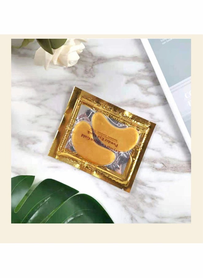 24K Gold Eye Treatment Masks with Natural Gel Collagen for Dark Circles and Puffiness, Anti-Wrinkle Hydrating Eye Patches, 20 Pairs - Image 4