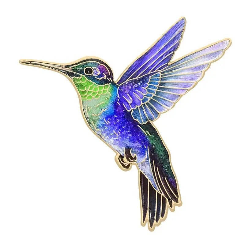 Purple Bird Brooch
