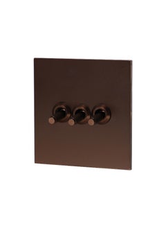 Donmarco 3 Gang 2 Way Switch – Knurled Toggle – Stainless Steel/Copper – Fire Resistant , 15-Year Warranty , Sleek & Durable Wall Light Switch for Modern Spaces (Dark Antique Brass)  - Image 2