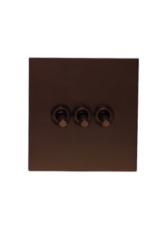Donmarco 3 Gang 2 Way Switch – Knurled Toggle – Stainless Steel/Copper – Fire Resistant , 15-Year Warranty , Sleek & Durable Wall Light Switch for Modern Spaces (Dark Antique Brass)  - Image 3