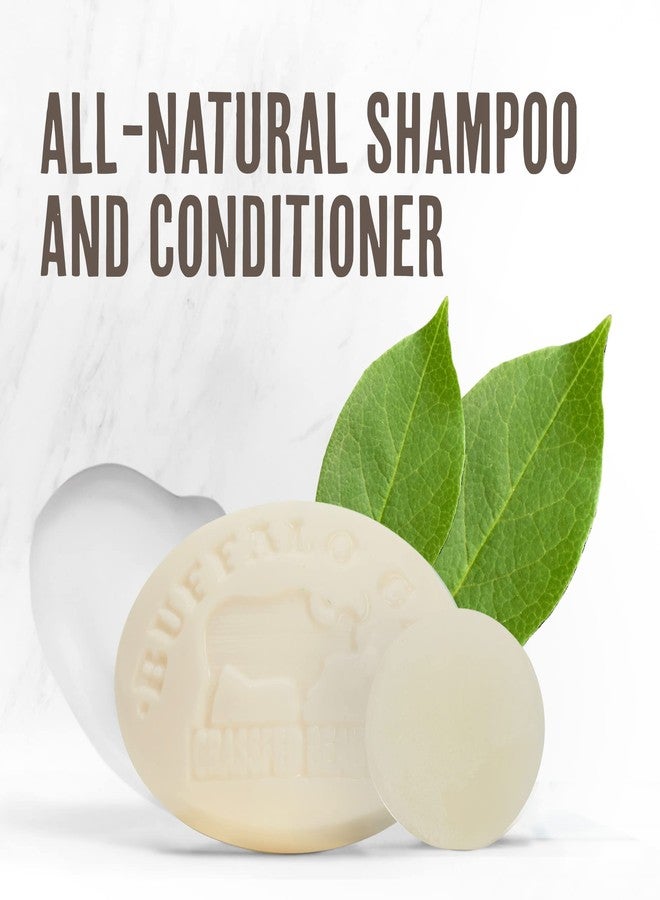 Buffalo Gal Grassfed Beauty - MSM Shampoo Bar + Hyaluronic Hair Conditioner Bar, Solid Bar Shampoo and Conditioner for Hair Growth, Non-Soap, For All Hair Types, Unscented, Set of 2 - Image 3