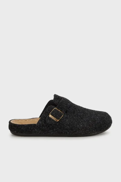 Buratti Belted Felt Winter Home Slippers Men's Slippers 6711003