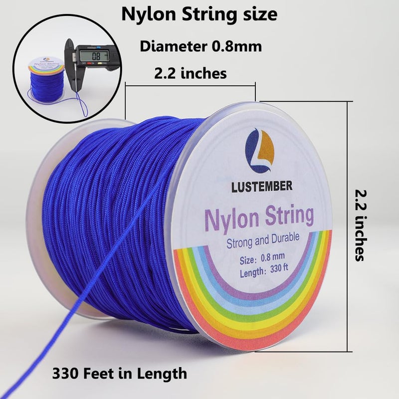 LUSTEMBER 0.8Mm Nylon String  Strong Bracelet String  Durable Nylon Cord For Jewelry Making  Bracelets  Beading  Necklaces  Rattail Braiding  Kumihimo  Wind Chimes  Blinds And Handicrafts - Image 2