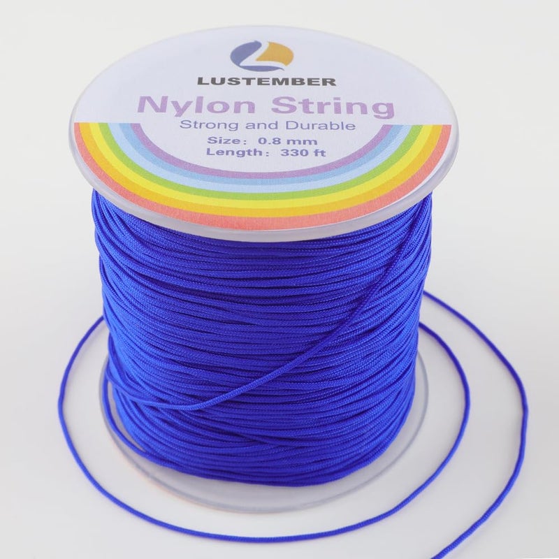 LUSTEMBER 0.8Mm Nylon String  Strong Bracelet String  Durable Nylon Cord For Jewelry Making  Bracelets  Beading  Necklaces  Rattail Braiding  Kumihimo  Wind Chimes  Blinds And Handicrafts - Image 1