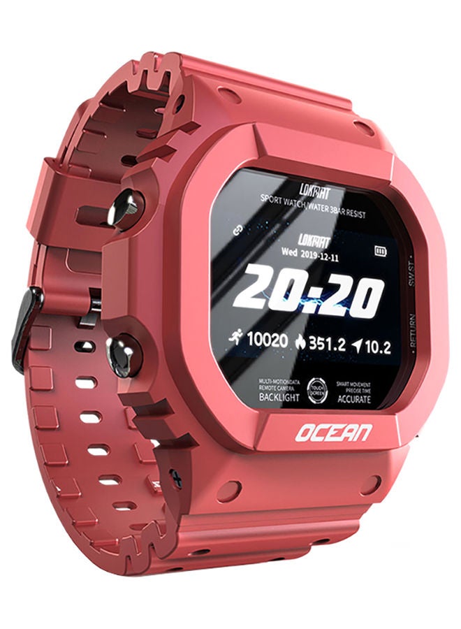 NIBEMINENT IP68 Waterproof Smart Watch Red/Black - Image 1