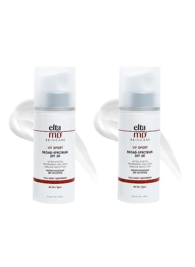 EltaMD - Uv Sport Body Sunscreen Spf 50 Sport Sunscreen Lotion Sweat Resistant And Water Resistant Up To 80 Minutes Formulated With Zinc Oxide Great For Outdoor Physical Activities (2 Pack) - Image 1