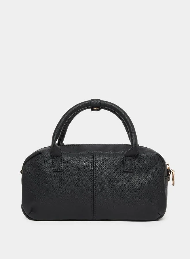 ستايلي Black Barrel Bag with Gold Chain