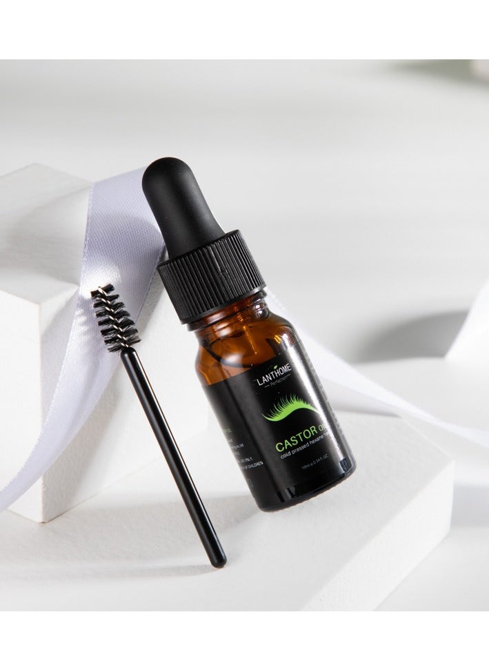 Lanthome 10ml Castor Oil Eyelash Growth Serum - Nurture Your Lashes to Be Longer, Fuller & Thicker. Promote Natural Lash Growth with Pure Castor Oil Formula  - Image 2