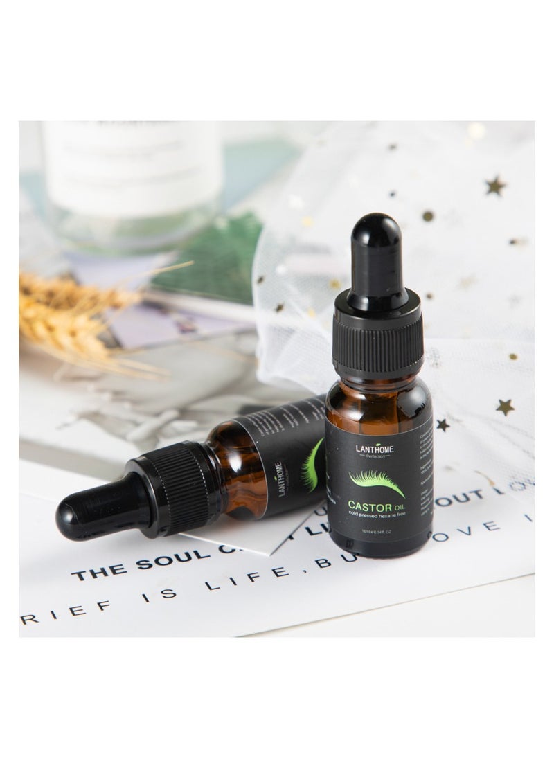 Lanthome 10ml Castor Oil Eyelash Growth Serum - Nurture Your Lashes to Be Longer, Fuller & Thicker. Promote Natural Lash Growth with Pure Castor Oil Formula  - Image 4