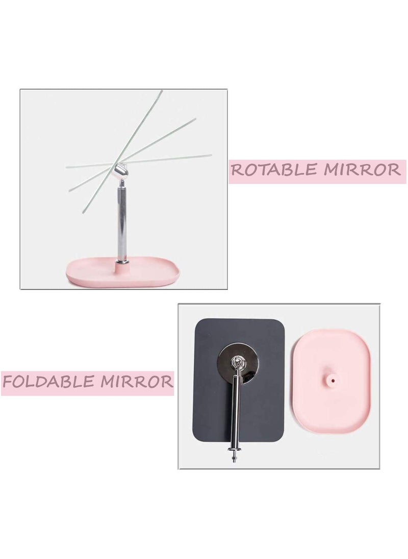 Loop Group Loop Group Metal Tabletop Removable Handle Makeup Vanity Mirror  - Image 3