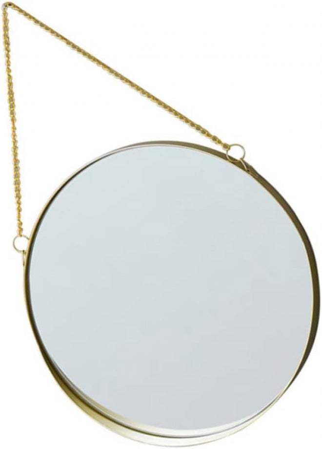 Unomor Wall-Mounted Beauty Mirror Punch-Free Hanging Dormitory Vanity Mirror Small for Bathroom and Entryway Use - Image 1