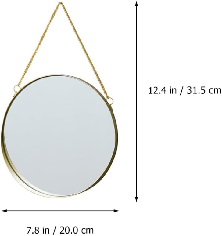 Unomor Wall-Mounted Beauty Mirror Punch-Free Hanging Dormitory Vanity Mirror Small for Bathroom and Entryway Use - Image 2
