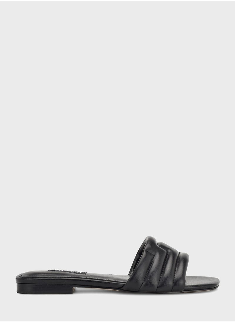 NINE WEST - Single Strap Flat Sandals - Image 1