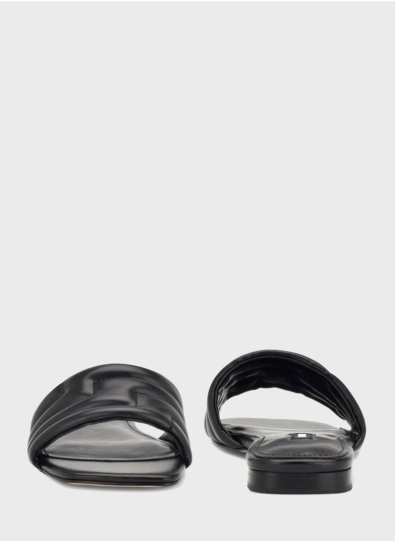 NINE WEST - Single Strap Flat Sandals - Image 1