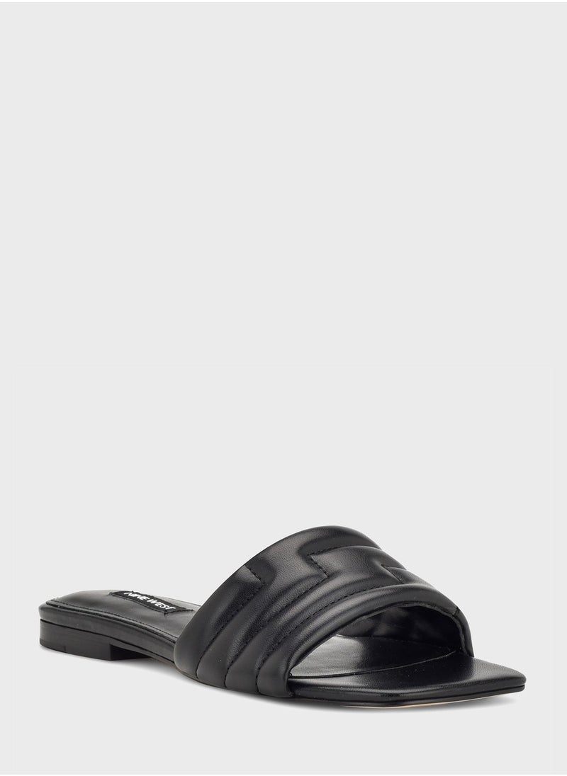 NINE WEST - Single Strap Flat Sandals - Image 1