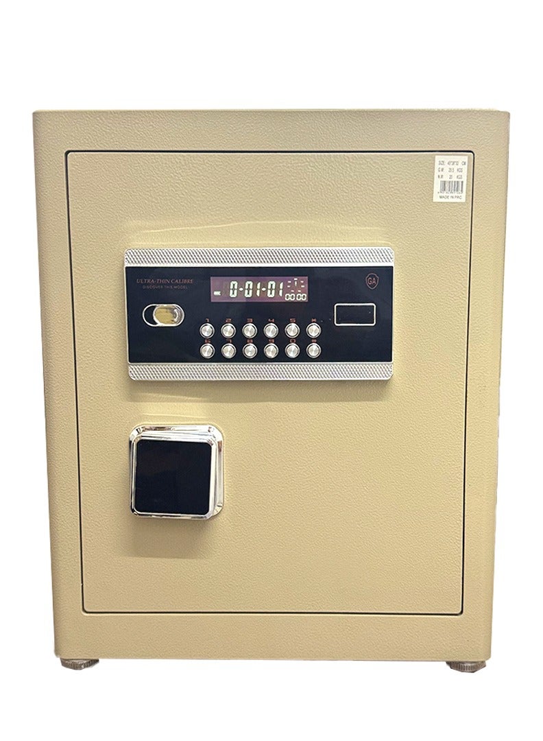 خزنة أمنية رقمية فاخرة مقاومة للحرائق ، مزودة بلوحة أرقام الكترونية وقفل ومفتاح مادي  45*38*32 سم - Image 3