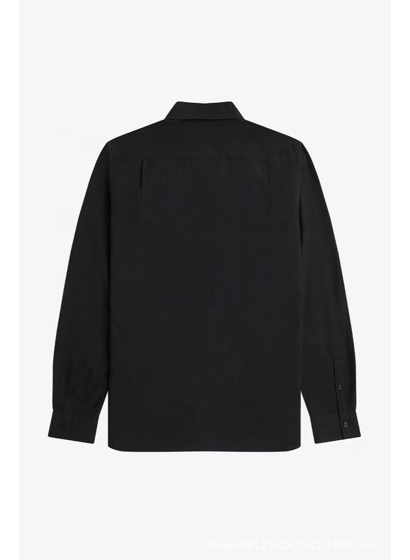 Fred Perry Men's Long-Sleeve Plain Button-Down Shirt, Smart-Casual - Image 3