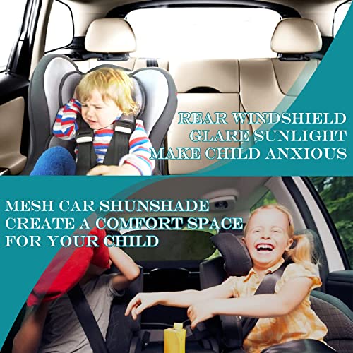 IC ICLOVER Car Sun Shade, Folding Automotive Rear Window Shade, Universal Mesh Screen Back Window Sun Visor with Magnet Adsorption for Children Kids - Image 3
