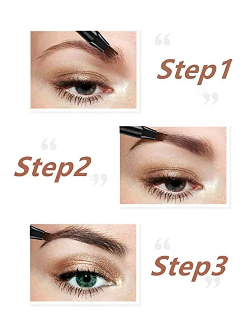 SYOSI Eyebrow Contouring Pen Suake Magical Precise Waterproof Brow Pen 4 Tipped Precise Brow Pen 24 Hours Long Lasting Waterproof and Smudge-Proof Creates Natural 5PCS - Image 5