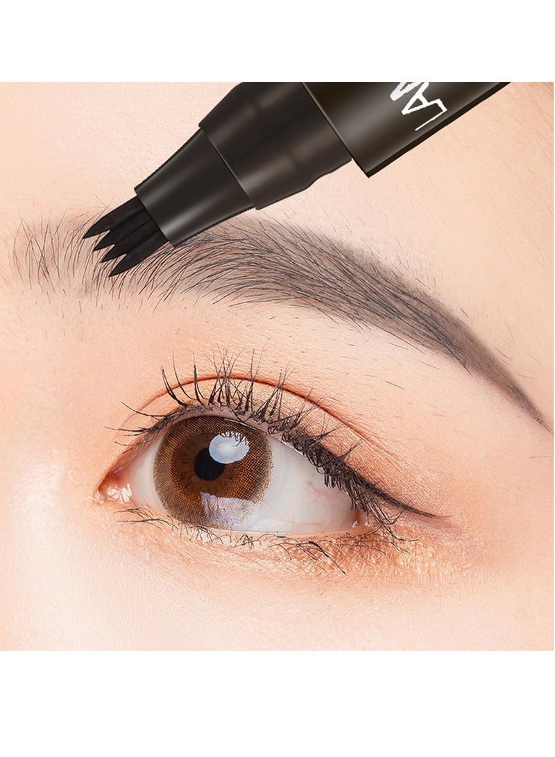 SYOSI Eyebrow Contouring Pen Suake Magical Precise Waterproof Brow Pen 4 Tipped Precise Brow Pen 24 Hours Long Lasting Waterproof and Smudge-Proof Creates Natural 5PCS - Image 2