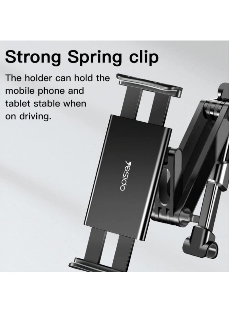 C117 Car Tablet Headrest Mount Tablet Holder for Car Seat 360 Degree Rotation Compatible with 4.7inch to 12.9 inch, Compatible with Tablets/iPhone 13/iPads - Image 2